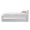 Baxton Studio Cosmo Modern and Contemporary White Faux Leather Twin Size Trundle Bed 123-6836 - alternate 5
